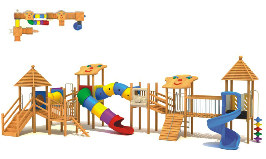 木制滑梯YH-9Z17A.