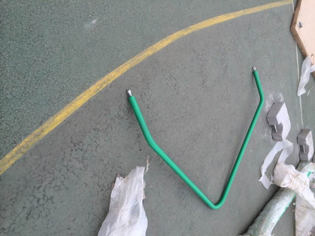 GYTY-A008移動式綠色單臂籃球架