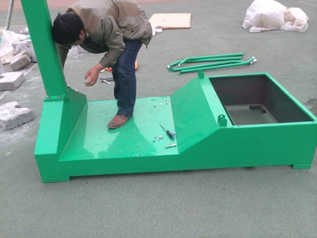 GYTY-A008移動式綠色單臂籃球架