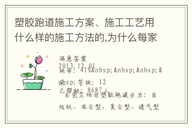 塑膠跑道施工方案、施工工藝用什么樣的施工方法的,為什么每家公司施工流程都不同