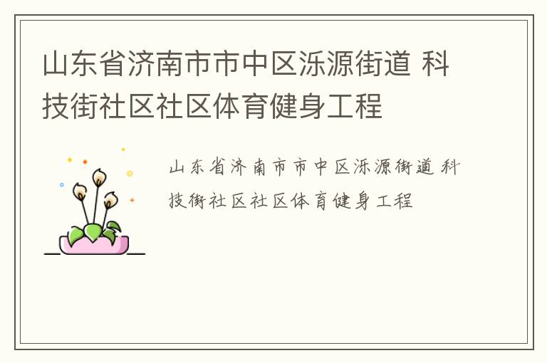 山東省濟南市市中區(qū)濼源街道 科技街社區(qū)社區(qū)體育健身工程