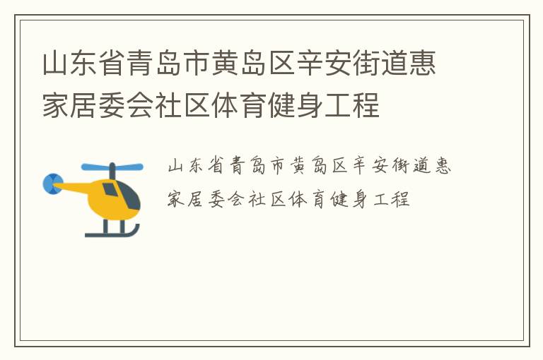山東省青島市黃島區(qū)辛安街道惠家居委會社區(qū)體育健身工程