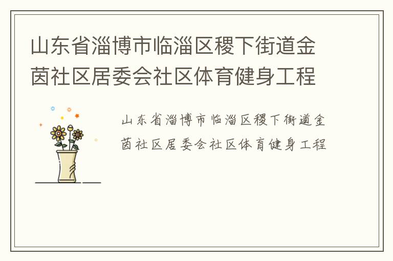 山東省淄博市臨淄區(qū)稷下街道金茵社區(qū)居委會(huì)社區(qū)體育健身工程