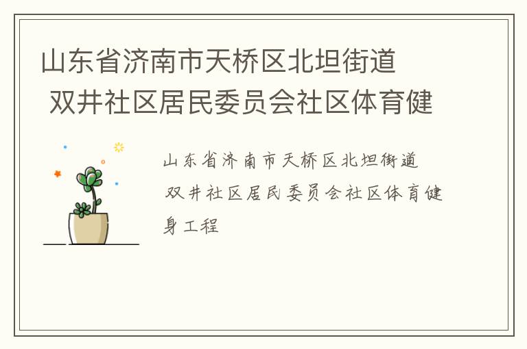 山東省濟(jì)南市天橋區(qū)北坦街道   雙井社區(qū)居民委員會(huì)社區(qū)體育健身工程