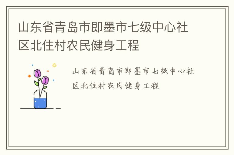 山東省青島市即墨市七級(jí)中心社區(qū)北住村農(nóng)民健身工程
