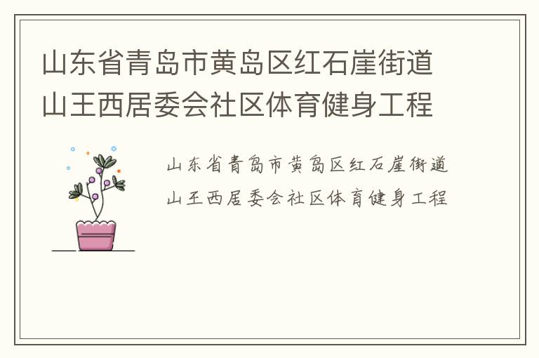 山東省青島市黃島區(qū)紅石崖街道山王西居委會社區(qū)體育健身工程
