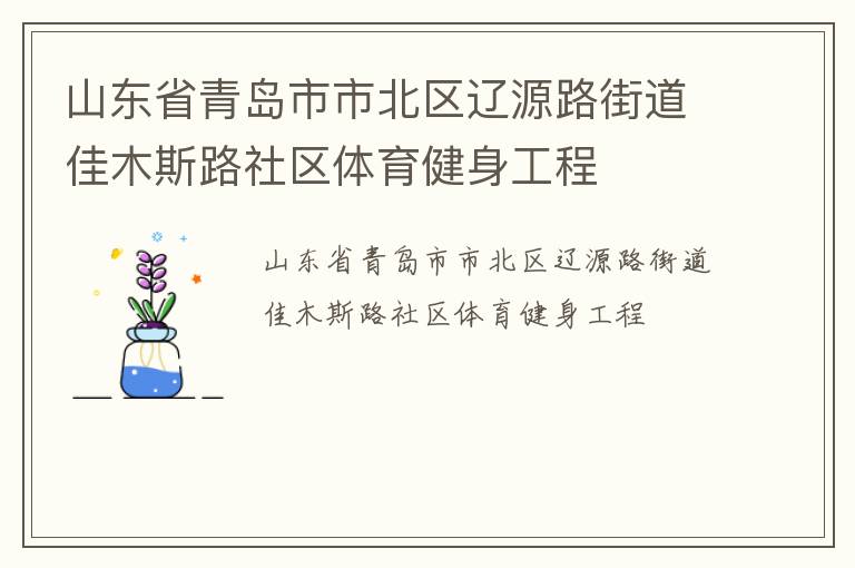 山東省青島市市北區(qū)遼源路街道佳木斯路社區(qū)體育健身工程