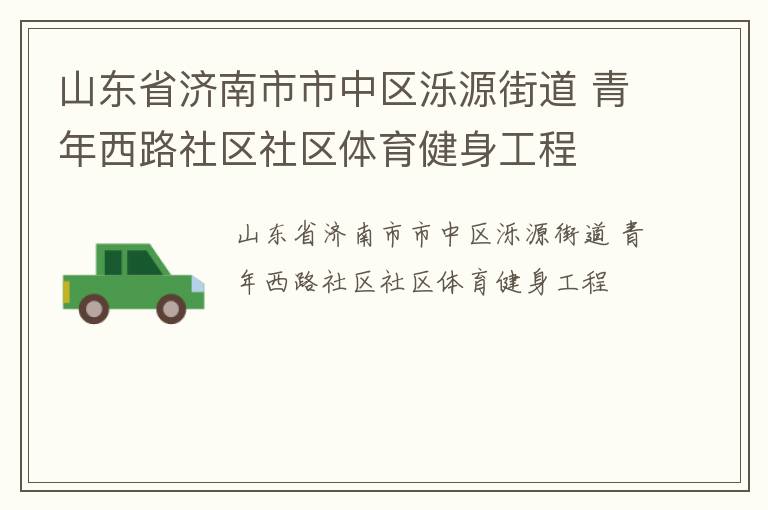 山東省濟南市市中區(qū)濼源街道 青年西路社區(qū)社區(qū)體育健身工程