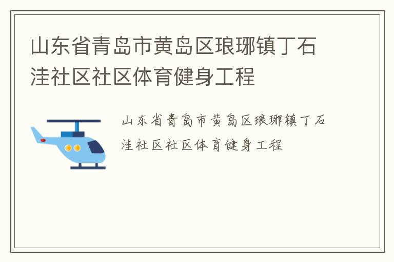 山東省青島市黃島區(qū)瑯琊鎮(zhèn)丁石洼社區(qū)社區(qū)體育健身工程