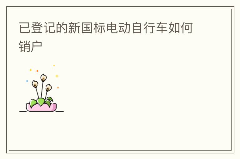 已登記的新國標(biāo)電動(dòng)自行車如何銷戶