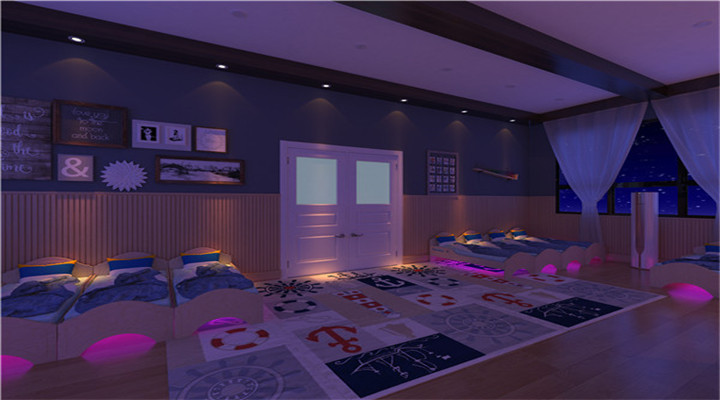 南方幼兒園室內(nèi)整體設計：現(xiàn)代幼兒園寢室