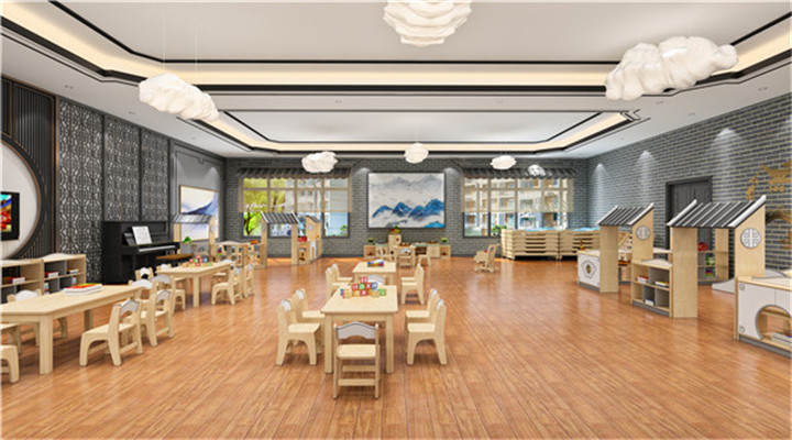 南方幼兒園室內(nèi)整體設(shè)計：新中式教室