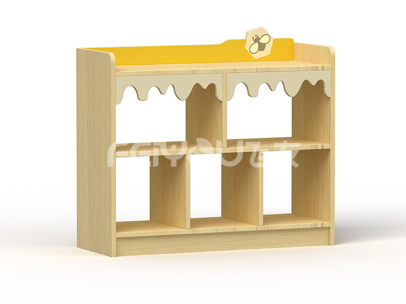 幼兒園家具兒童實(shí)木玩具柜寶寶互動(dòng)游戲蜜蜂五格柜.jpg