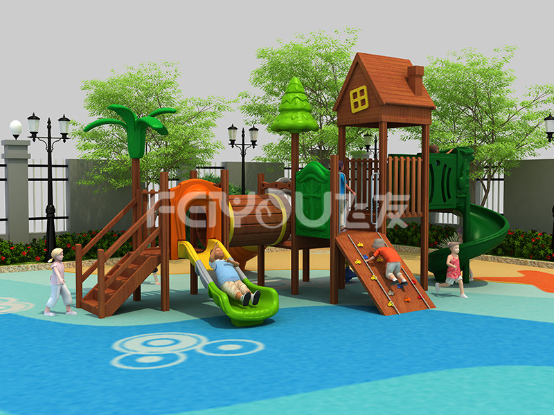 木質(zhì)組合滑梯-020