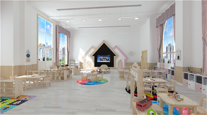 南方幼兒園室內(nèi)整體設(shè)計：現(xiàn)代幼兒園教室
