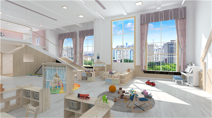 南方幼兒園室內(nèi)整體設(shè)計：現(xiàn)代幼兒園教室
