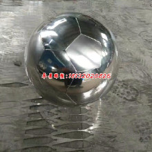 不銹鋼足球雕塑，不銹鋼體育器材雕塑