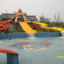 彩虹滑梯水上游藝設(shè)施彩虹競(jìng)賽滑梯玻璃鋼滑梯